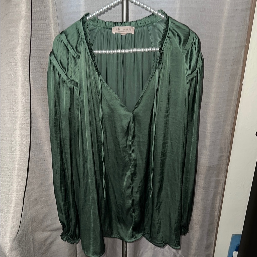 2X Philosophy green blouse